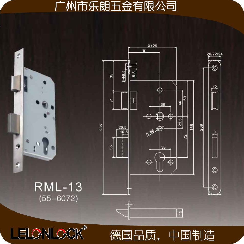宅男网宅男导航RST-04+RML-13+RCR-01不锈钢防盗门锁
