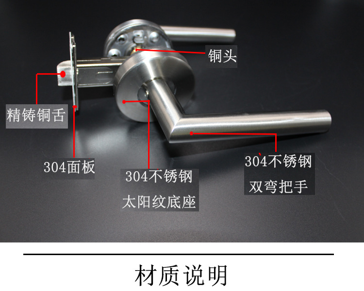 宅男网宅男导航RTH-03 不锈钢弯管空心门把手