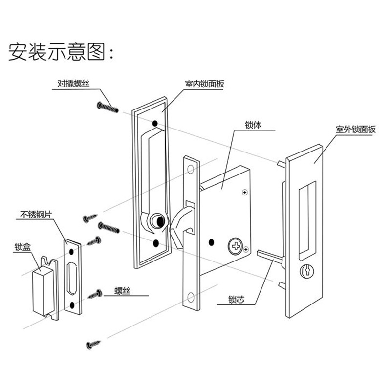 宅男网宅男导航RSL-606ET 移门推拉门锁